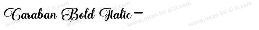 Caraban Bold Italic字体转换